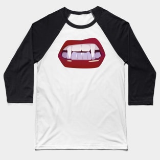 A Vampire Smile Graphic illustration Baseball T-Shirt